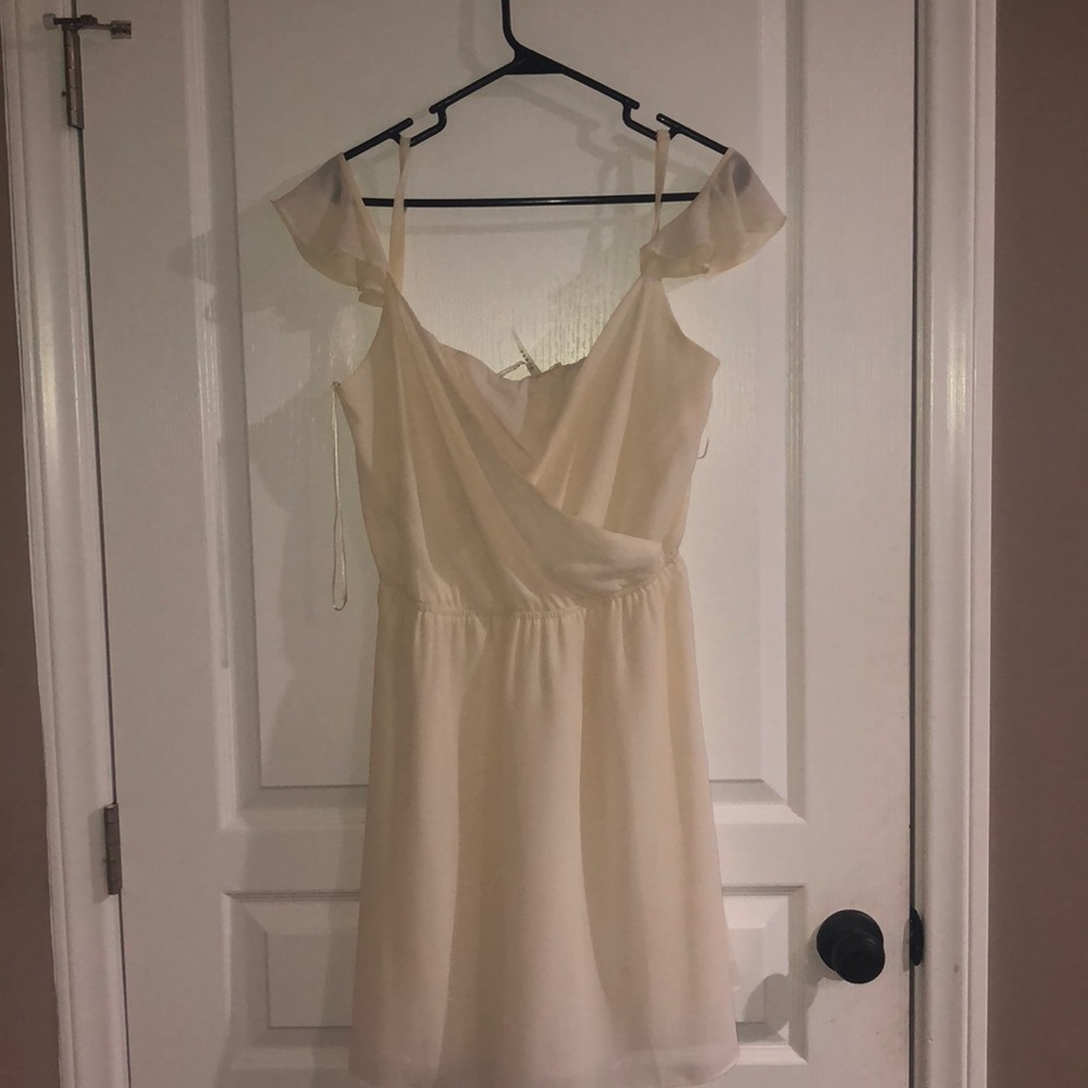 White dress, guess brand